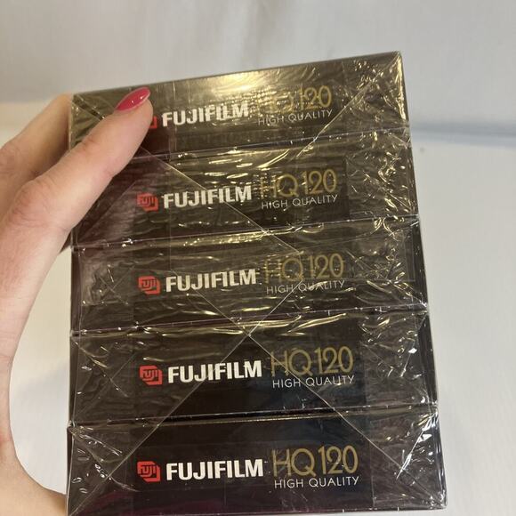 NEW Sealed Fuji Fujifilm HQ120 5-Pack Blank‎ VHS Video Tapes 6 Hour High Quality - Picture 5 of 9